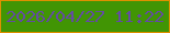 文字の大きさ：1、枠の色：dd9000、背景の色：419504、文字の色：634ca1 無料ブログパーツのブログ時計