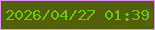 文字の大きさ：4、枠の色：dd92ec、背景の色：526008、文字の色：71c416 無料ブログパーツのブログ時計
