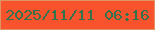 文字の大きさ：5、枠の色：dd9362、背景の色：f9532e、文字の色：35714a 無料ブログパーツのブログ時計