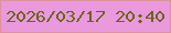 文字の大きさ：5、枠の色：dd9398、背景の色：e999dc、文字の色：6b661b 無料ブログパーツのブログ時計