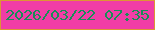 文字の大きさ：1、枠の色：dd9534、背景の色：f13da6、文字の色：188e57 無料ブログパーツのブログ時計