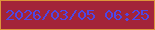 文字の大きさ：2、枠の色：dd953a、背景の色：a32439、文字の色：4e47e5 無料ブログパーツのブログ時計