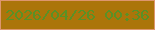 文字の大きさ：3、枠の色：dd966e、背景の色：ab750a、文字の色：5a9126 無料ブログパーツのブログ時計