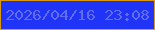 文字の大きさ：1、枠の色：dd9811、背景の色：1f34f6、文字の色：616cf3 無料ブログパーツのブログ時計