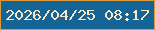 文字の大きさ：5、枠の色：dd9838、背景の色：146496、文字の色：fde6c3 無料ブログパーツのブログ時計