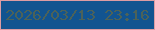 文字の大きさ：5、枠の色：dd9ca3、背景の色：125490、文字の色：4c6259 無料ブログパーツのブログ時計