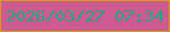 文字の大きさ：1、枠の色：dd9e06、背景の色：cd5b91、文字の色：14ab81 無料ブログパーツのブログ時計
