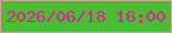 文字の大きさ：1、枠の色：dda0a9、背景の色：4ebb34、文字の色：de1f9d 無料ブログパーツのブログ時計