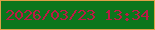 文字の大きさ：2、枠の色：dda147、背景の色：0b761c、文字の色：bb1a45 無料ブログパーツのブログ時計