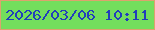 文字の大きさ：2、枠の色：dda26e、背景の色：73de5d、文字の色：213ebb 無料ブログパーツのブログ時計