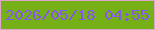 文字の大きさ：3、枠の色：dda5c9、背景の色：75b017、文字の色：8557ef 無料ブログパーツのブログ時計