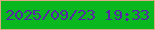 文字の大きさ：1、枠の色：dda985、背景の色：09b71e、文字の色：5626a7 無料ブログパーツのブログ時計