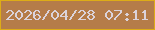 文字の大きさ：1、枠の色：ddac17、背景の色：b57c49、文字の色：dbd3db 無料ブログパーツのブログ時計