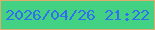 文字の大きさ：3、枠の色：ddad6e、背景の色：43d184、文字の色：326fec 無料ブログパーツのブログ時計