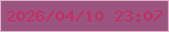 文字の大きさ：3、枠の色：ddadc7、背景の色：9b5480、文字の色：c62c62 無料ブログパーツのブログ時計