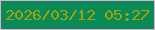 文字の大きさ：2、枠の色：ddadd5、背景の色：098a57、文字の色：9da50b 無料ブログパーツのブログ時計