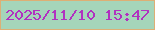 文字の大きさ：1、枠の色：ddaf75、背景の色：a5d5ba、文字の色：b131c0 無料ブログパーツのブログ時計