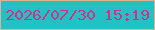 文字の大きさ：3、枠の色：ddb294、背景の色：22c1c6、文字の色：c83689 無料ブログパーツのブログ時計