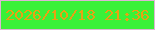 文字の大きさ：1、枠の色：ddb5d4、背景の色：3af138、文字の色：e9a113 無料ブログパーツのブログ時計