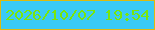 文字の大きさ：1、枠の色：ddba0e、背景の色：3acaf5、文字の色：79e60b 無料ブログパーツのブログ時計