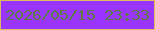 文字の大きさ：4、枠の色：ddbb61、背景の色：9a34ff、文字の色：5d7e4a 無料ブログパーツのブログ時計