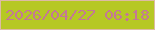 文字の大きさ：4、枠の色：ddbba4、背景の色：b6c824、文字の色：c47896 無料ブログパーツのブログ時計