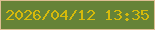 文字の大きさ：5、枠の色：ddbe93、背景の色：668337、文字の色：d6ba0b 無料ブログパーツのブログ時計