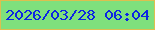 文字の大きさ：5、枠の色：ddbf4f、背景の色：7fe07d、文字の色：0c24e3 無料ブログパーツのブログ時計