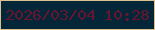 文字の大きさ：3、枠の色：ddc090、背景の色：032639、文字の色：68162f 無料ブログパーツのブログ時計