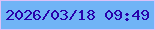 文字の大きさ：4、枠の色：ddc2f8、背景の色：70b4f6、文字の色：2801ac 無料ブログパーツのブログ時計
