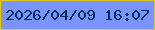文字の大きさ：5、枠の色：ddc719、背景の色：7b93fc、文字の色：00315b 無料ブログパーツのブログ時計