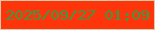 文字の大きさ：3、枠の色：ddc9a6、背景の色：fe350b、文字の色：409742 無料ブログパーツのブログ時計