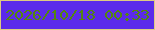 文字の大きさ：4、枠の色：ddca82、背景の色：5b2aea、文字の色：53860f 無料ブログパーツのブログ時計