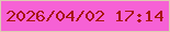 文字の大きさ：5、枠の色：ddcab1、背景の色：f661d5、文字の色：a61607 無料ブログパーツのブログ時計