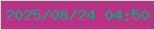 文字の大きさ：3、枠の色：ddcbdc、背景の色：b93384、文字の色：0ea887 無料ブログパーツのブログ時計