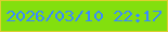文字の大きさ：5、枠の色：ddcf31、背景の色：83df0e、文字の色：398aff 無料ブログパーツのブログ時計