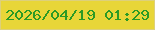 文字の大きさ：3、枠の色：ddd07b、背景の色：e8d638、文字の色：2b9a25 無料ブログパーツのブログ時計