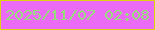 文字の大きさ：3、枠の色：ddd40e、背景の色：eb6bf6、文字の色：97dd7e 無料ブログパーツのブログ時計