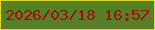 文字の大きさ：4、枠の色：ddd831、背景の色：558123、文字の色：a90913 無料ブログパーツのブログ時計