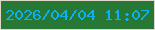 文字の大きさ：4、枠の色：ddd8c8、背景の色：277835、文字の色：0db0f1 無料ブログパーツのブログ時計