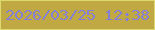 文字の大きさ：4、枠の色：ddd96f、背景の色：c0a842、文字の色：8480d7 無料ブログパーツのブログ時計