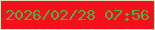 文字の大きさ：4、枠の色：dddcb6、背景の色：f80e1d、文字の色：50b140 無料ブログパーツのブログ時計