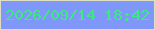 文字の大きさ：5、枠の色：dddec2、背景の色：8097fa、文字の色：3beb80 無料ブログパーツのブログ時計