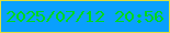文字の大きさ：3、枠の色：dddf3e、背景の色：09a0fd、文字の色：00d91d 無料ブログパーツのブログ時計