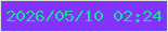 文字の大きさ：4、枠の色：dde0d3、背景の色：8233fe、文字の色：1dd999 無料ブログパーツのブログ時計