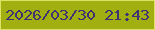 文字の大きさ：5、枠の色：dde165、背景の色：a2af11、文字の色：3e3273 無料ブログパーツのブログ時計