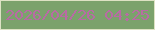 文字の大きさ：3、枠の色：dde2c4、背景の色：7ba26c、文字の色：b86ba4 無料ブログパーツのブログ時計