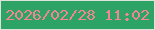 文字の大きさ：1、枠の色：dde2da、背景の色：2da366、文字の色：ef8690 無料ブログパーツのブログ時計