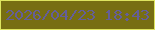 文字の大きさ：2、枠の色：dde45f、背景の色：776e12、文字の色：645e99 無料ブログパーツのブログ時計