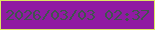 文字の大きさ：4、枠の色：dde862、背景の色：901ba2、文字の色：41544e 無料ブログパーツのブログ時計